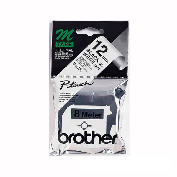 Brother MK231 Black on White Tape Genuine
