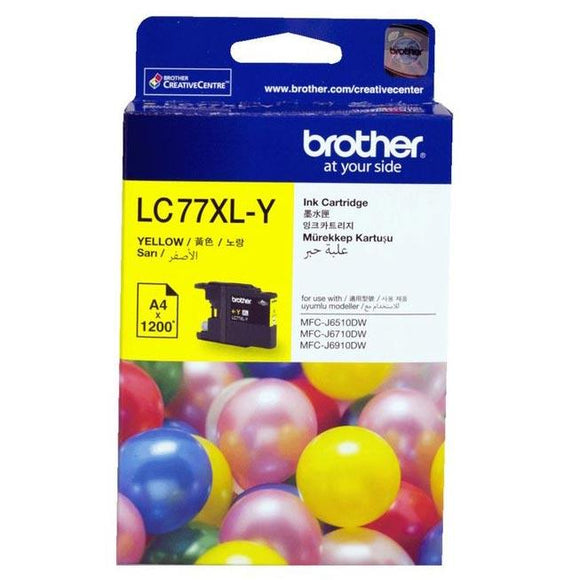 Brother LC-77XL Yellow Ink Cartridge LC-77XLY