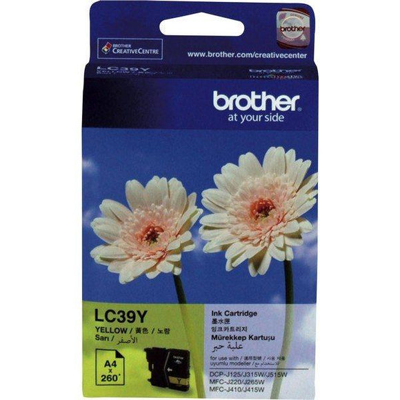 Brother LC-39 Yellow Ink Cartridge LC-39Y