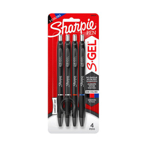 Sharpie Gel Pen 0.7mm Asst Pk4 Bx6